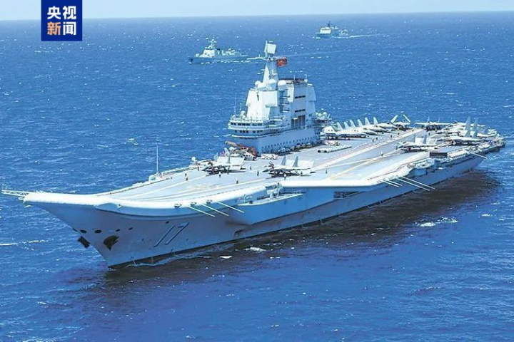 中共航母山東艦編隊預定7月初訪問香港。圖/取自央視新聞