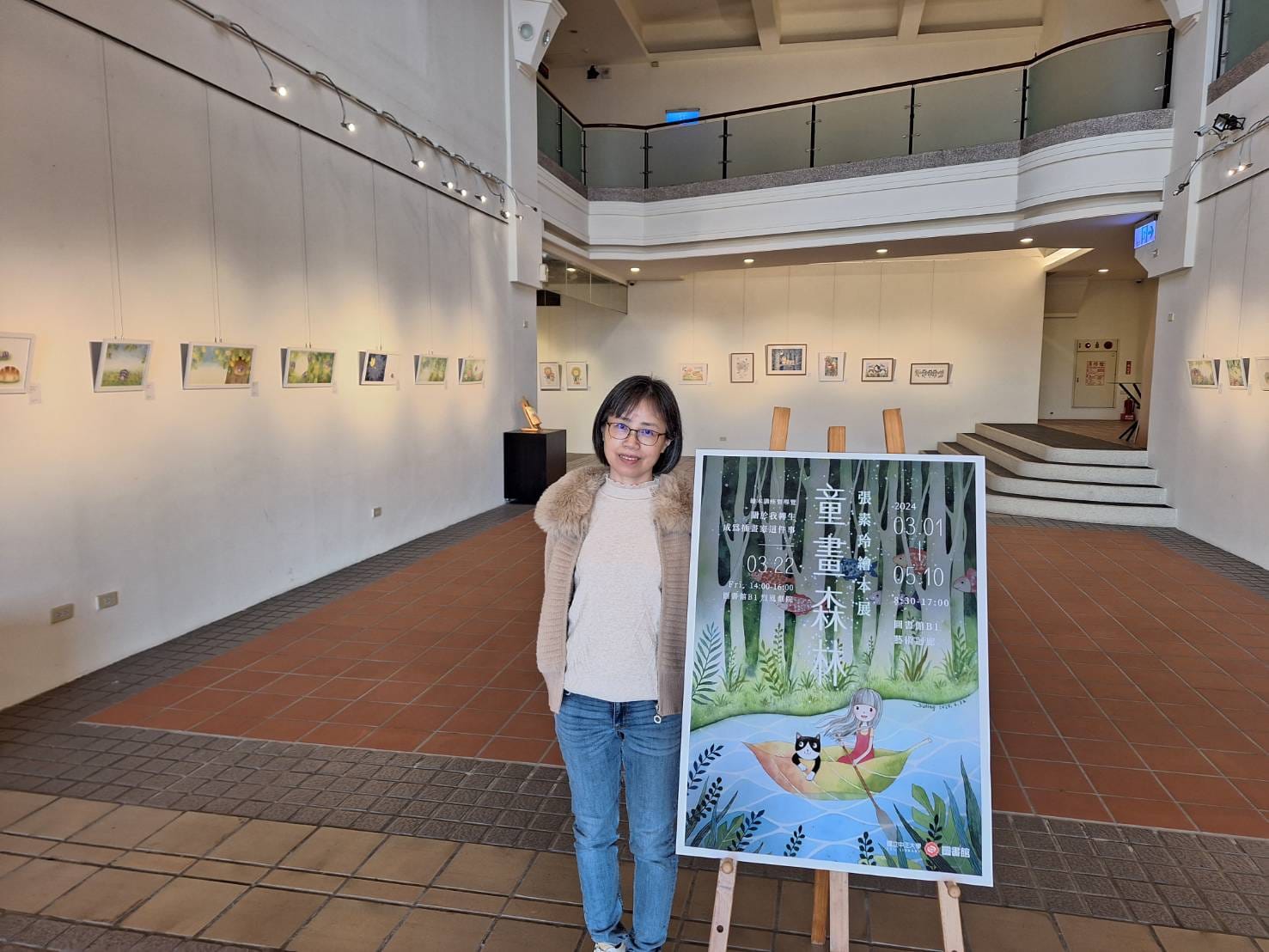 張素玲努力抗癌，並在治療期間實現了她自小以來的畫家夢。圖/取自張素玲臉書
