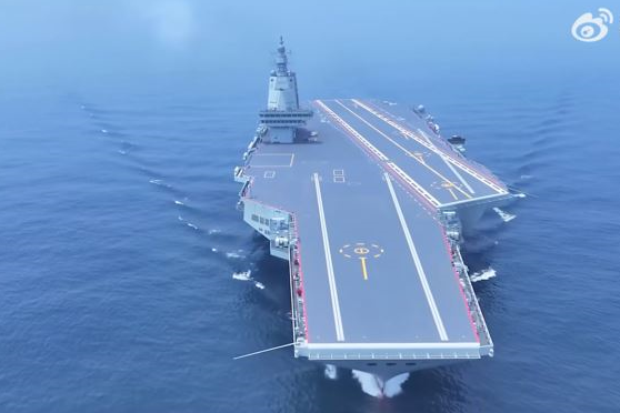 共軍5月31日公布福建號航艦海試影片。圖/取自南部戰區公眾號