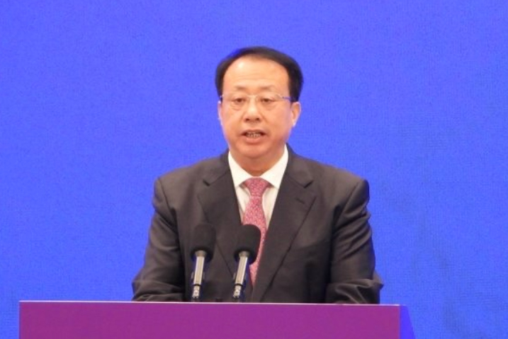 龔正演說時呼籲，上海、台北兩市持續在科技等領域加強優勢互補。圖/取自中評社