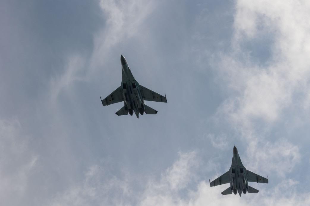 烏克蘭空軍使用美國F16戰機抵抗俄羅斯入侵。圖/取自烏克蘭政府官網