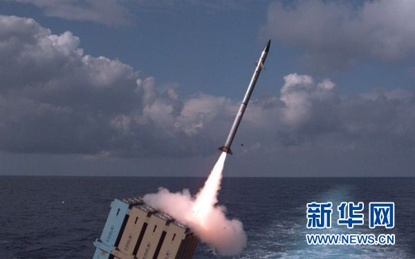 以色列國防軍在測試海基「鐵穹」火箭彈攔截系統。圖/取自新華網