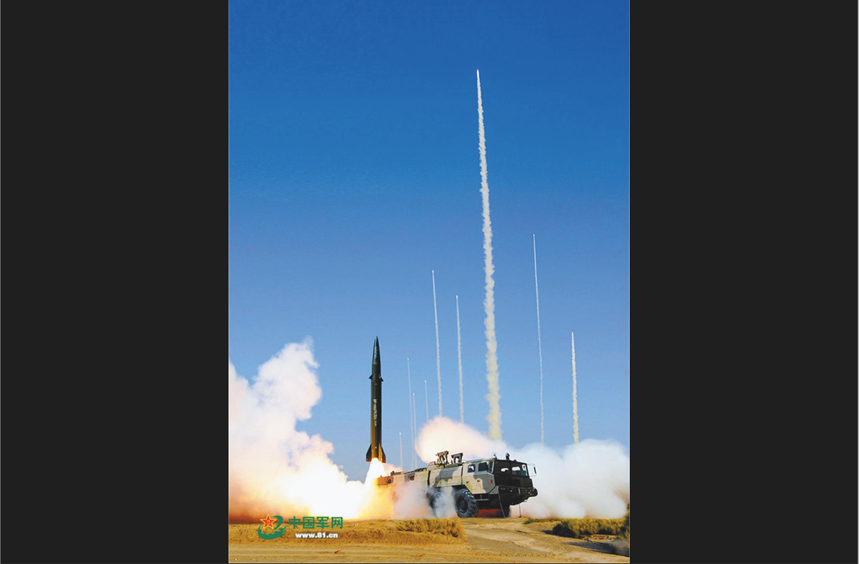 中共火箭軍試射飛彈。圖/取自中國軍網
