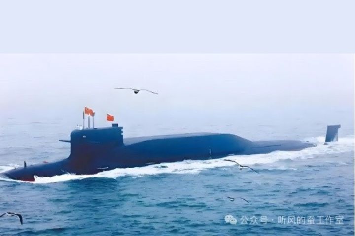 大陸的海基核力量，可由094/094G型戰略核潛艇攜帶。圖/取自微信聽風的蠶工作室