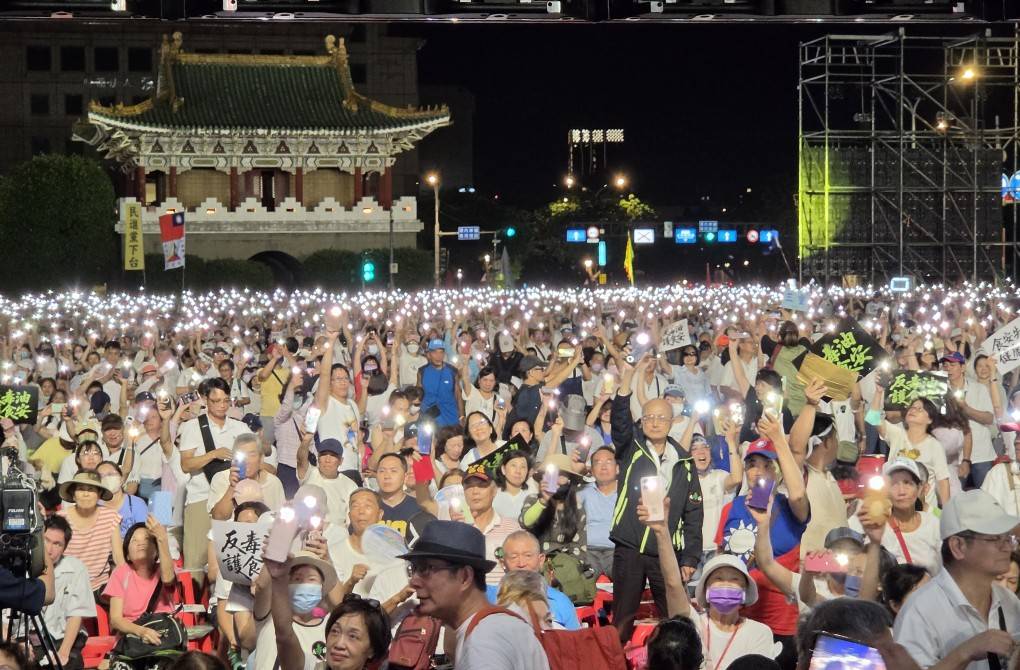 725上凱道反毒油活動晚上8點順利收場。圖/記者陳思豪攝