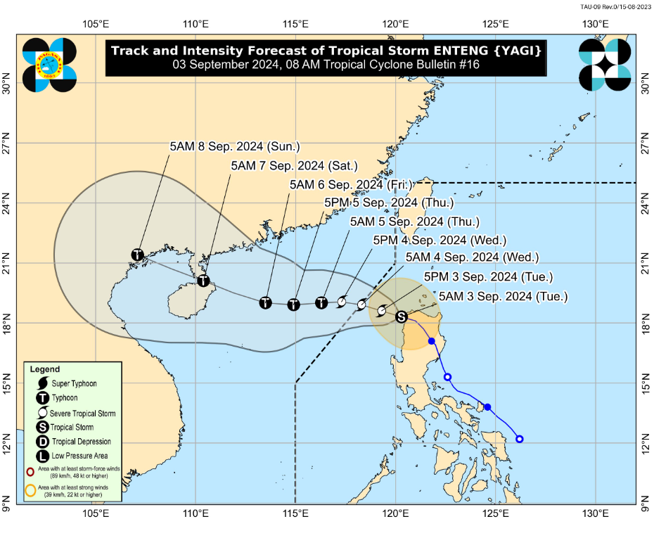 颱風摩羯路徑圖。圖/取自PAGASA-DOST《推特》