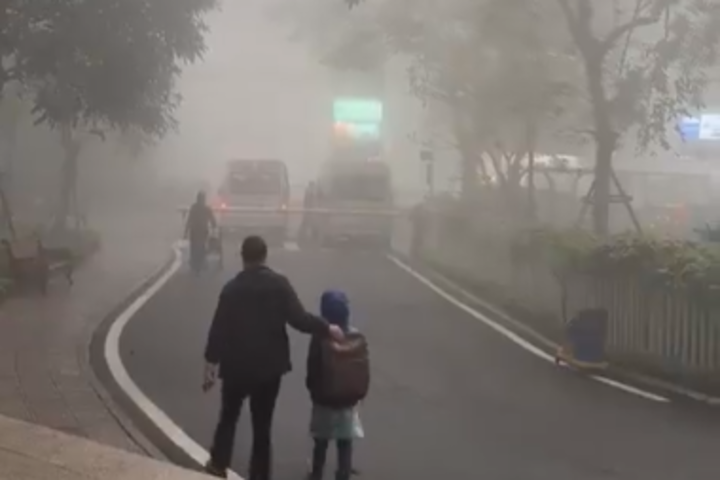 越南首都河內空氣污染嚴重。圖/取自WION官方《YouTube》頻道