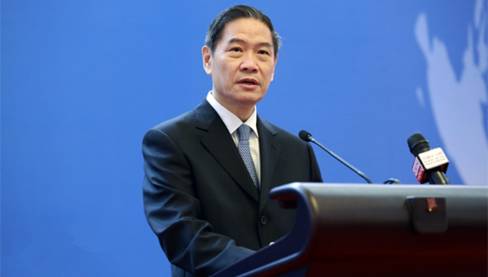 吳豊山透露,曾主動邀海協會長張志軍(見圖)會面,釐清九二共識爭議,但遭拒。圖/取自界面新聞