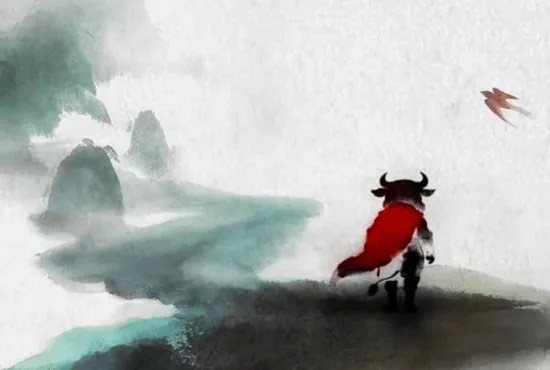 《牛來》爆紅，關鍵就在於它與一般商業動畫電影完全相反。官方海報採用唯美水墨國風，正片卻被網友形容為「災難級」3D動畫。圖/取自電影海報