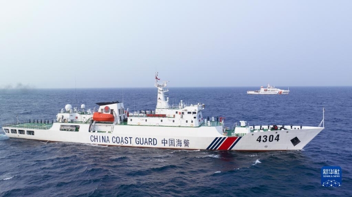 2月14日陸艇在金門翻覆後，兩岸代表進行15次協商，期間，大陸海警強化在台灣周邊海域的巡航。圖/取自新華社