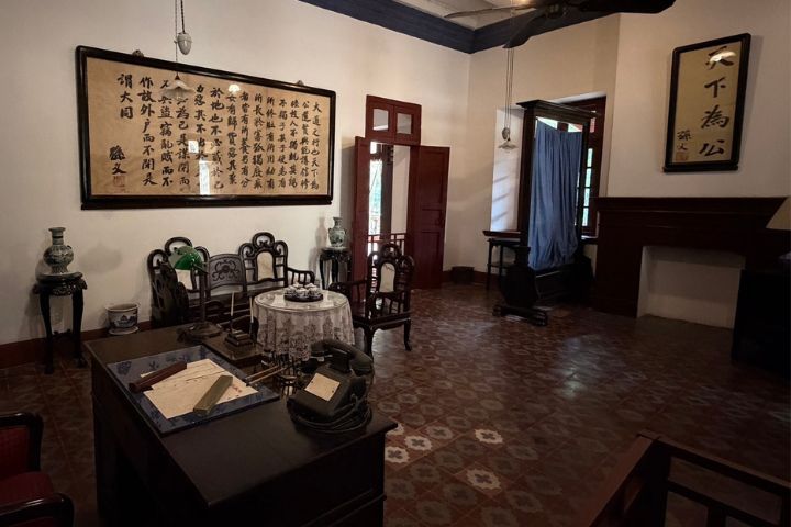 廣州大元帥府中的孫中山辦公室的一角。圖/記者陳素貞攝