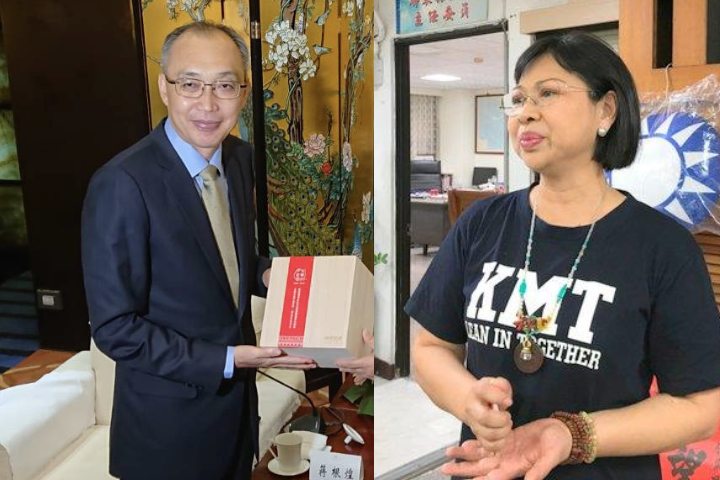 民進黨政府提名29位監委名單,其中包括國民黨籍的新北市前副市長謝政達(左)與前立委廖婉汝(右)兩位。圖/取自新北市政府、中評網