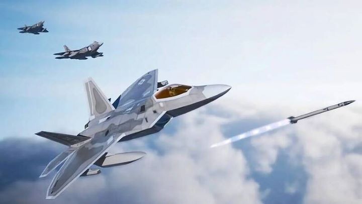  2022年美國空軍發布F-22「猛禽」戰機發射AIM-260A的示意圖。圖/取自美國空軍官網