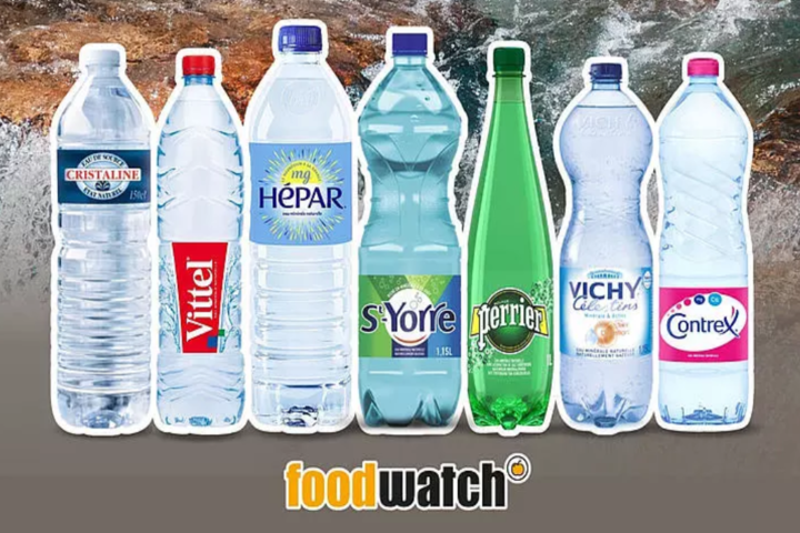 全球食品巨擘雀巢生產的7款瓶裝礦泉水。圖/取自食品觀察組織官方網站