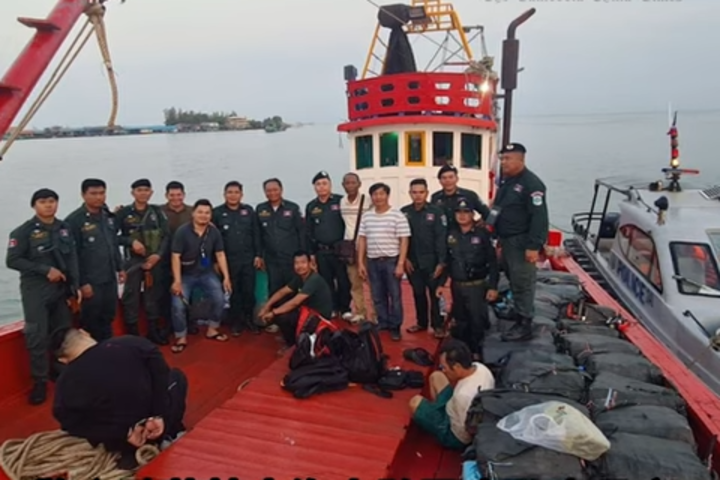 柬埔寨攔截運毒船逮5嫌　2台籍男涉案毒品重逾1.5噸
