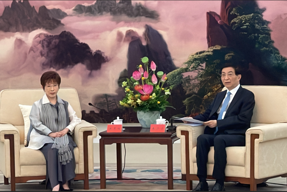 【九三閱兵】王滬寧會見台灣參訪代表 強調為台海謀和平是共同期盼