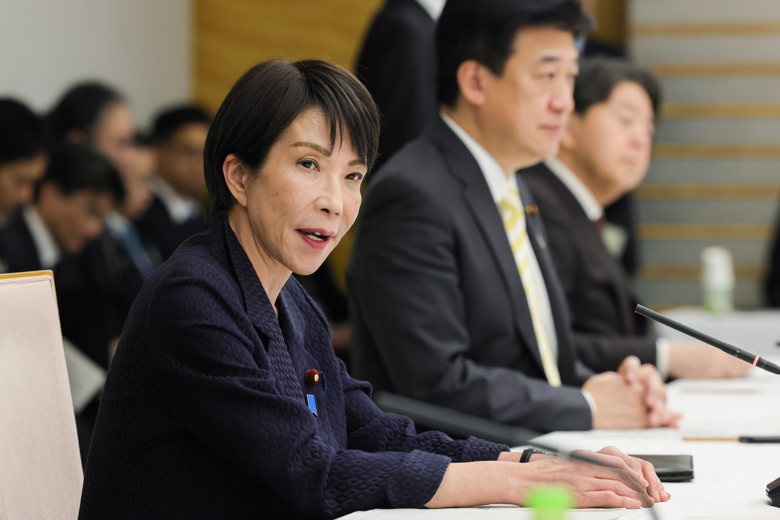 日本首相高市早苗11月7日談「台灣有事」，也引發琉球住民自決的漣漪。圖／取自日本首相官邸