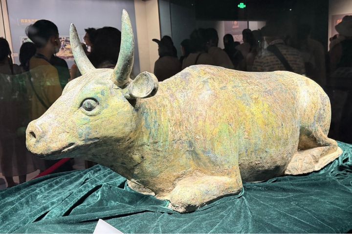 鎏金銅牛動人的地方，不只是它精湛的工藝，而是它所承載的歷史意義。圖/記者陳素貞攝