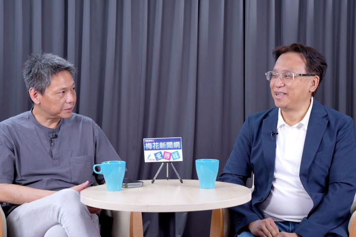 國民黨彰化縣長參選人魏平政接受「寒梅Talk爆」專訪。圖/取自梅花新聞網