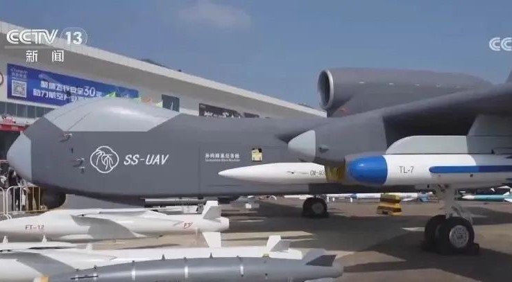 大陸自主研發的「九天」重型察打一體無人機，即將於6月底完成首飛。圖/取自央視