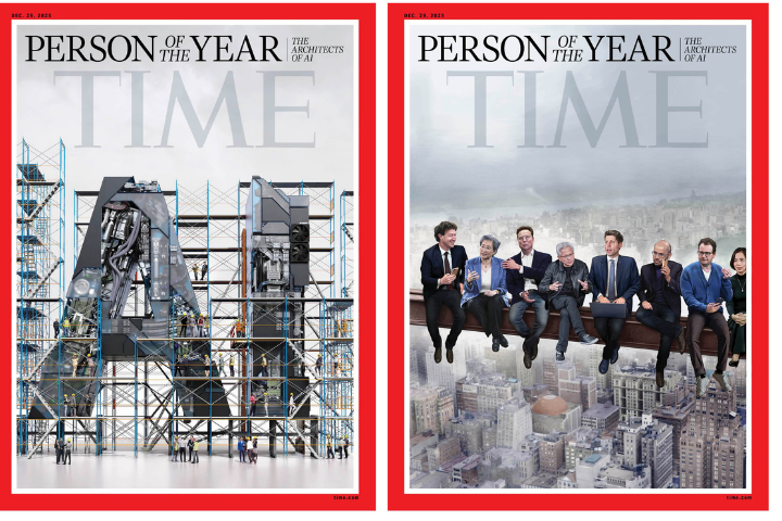 《時代》雜誌選出2025風雲人物　「AI建築師們」齊登封面