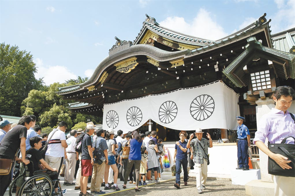 日本首相岸田文雄再次託人祭拜靖國神社。圖為靖國神社。圖/取自新華社