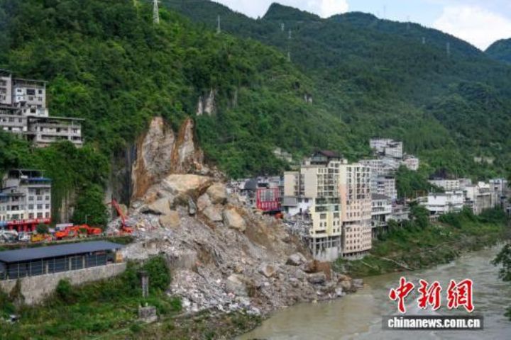 受降雨影響,重慶彭水山體滑坡體仍存在變形風險。圖/取自中新網