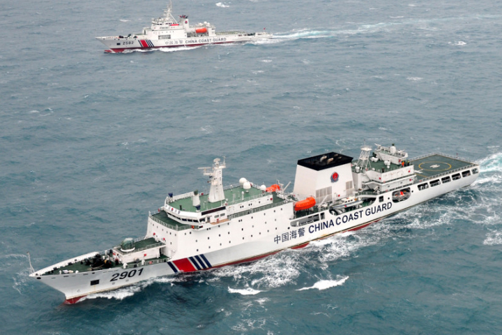 林穎佑認為，中共海警對我方的威脅，不會輸給中共海軍。圖/取自新華社