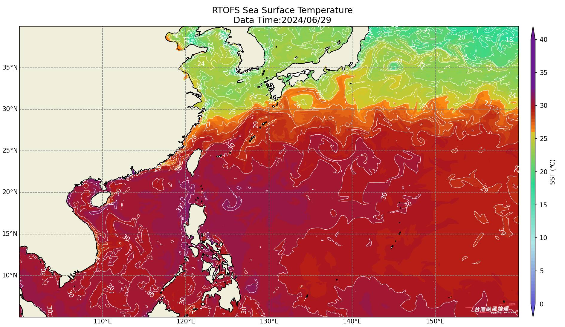 海溫熱到發燙！台灣海峽達30°C 氣象粉專：颱風沒戲唱