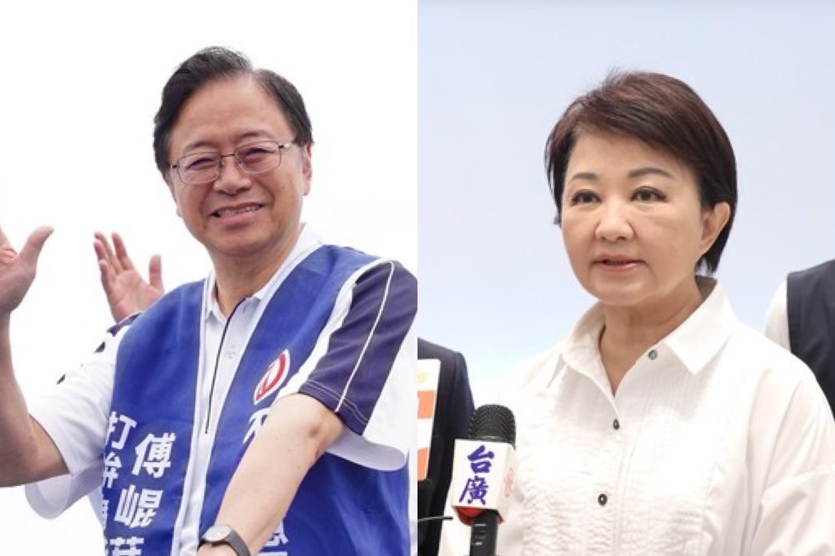 桃園市長張善政（左）與台中市長盧秀燕（右）近期接積極替所屬縣市的藍委催「不同意罷免票」。圖／中央社