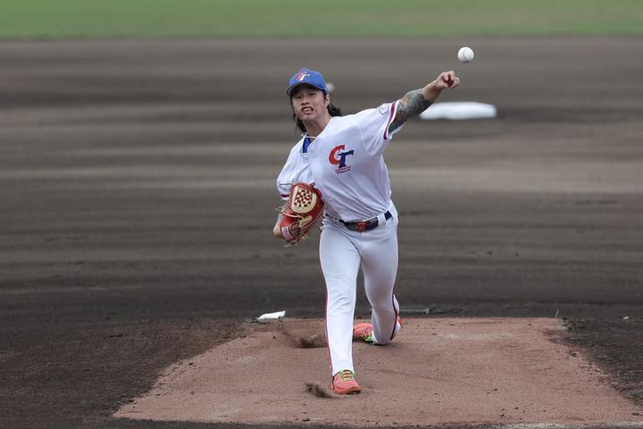  名古屋亞運棒球銅牌戰27日中華隊與大陸隊交手，台灣隊派出旅美左投林昱珉（圖）先發應戰。圖/中央社