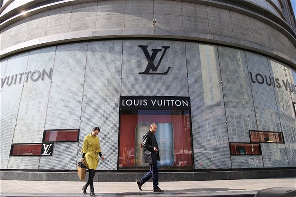 法國奢侈品牌企業路易．威登集團（LVMH）在中國的銷售有顯著增長。圖為法國奢侈品牌路易·威登（LV）。圖/中央社