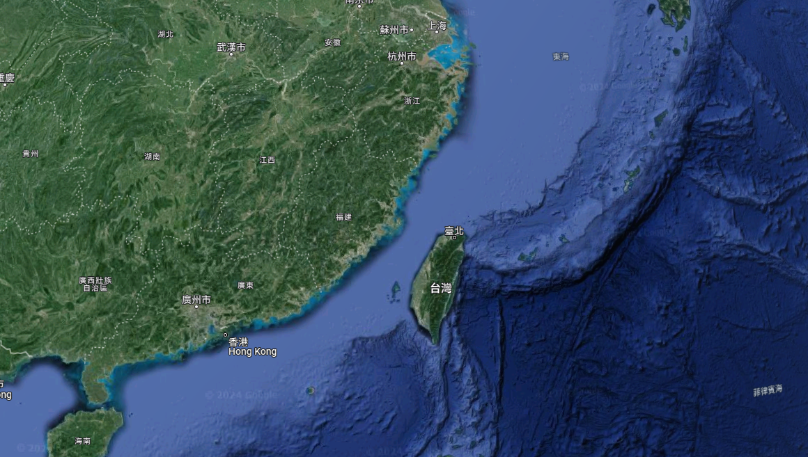 因筆記本內附地圖標示台灣為「國家」，韓國旅客遭中國海關扣留調查。圖/翻攝自Google Map