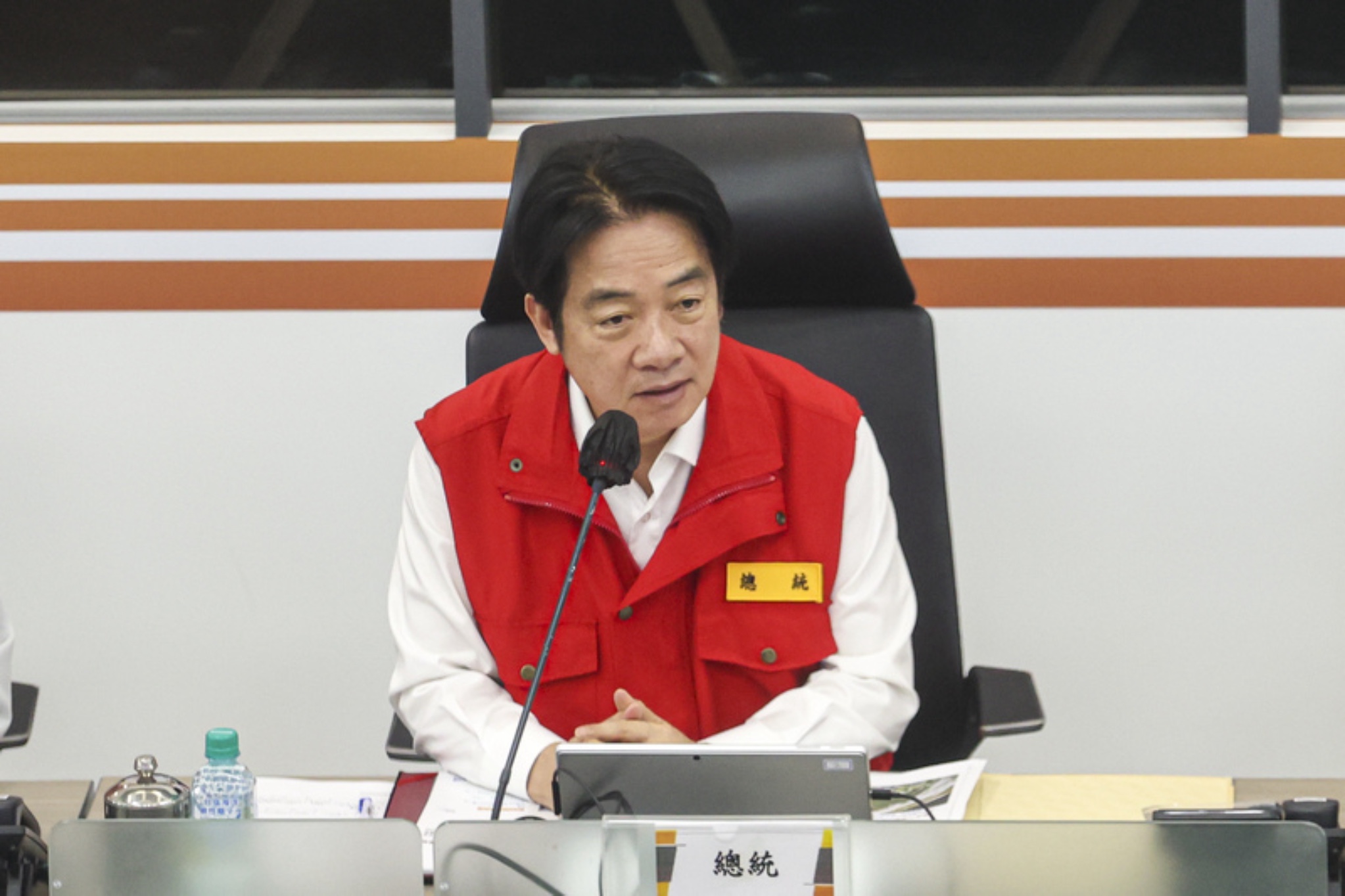 坐鎮災害應變中心 賴清德：地方政府應與中央密切合作 
