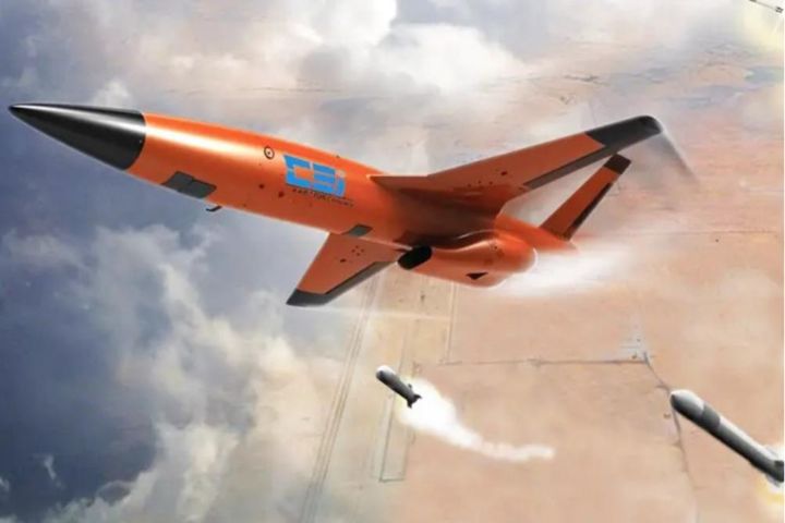 中科院以美國Kratos公司製造的MQM-178靶機（圖）為基礎，改裝勁鋒四號攻擊型無人機。圖/取自Kratos官網