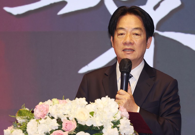 新國會智庫13日公布民調，高達66.3％民眾不認同總統賴清德（圖）以總統的高度公開呼籲「大罷免」。圖為賴清德9日出席「2025生策年會」。圖/中央社