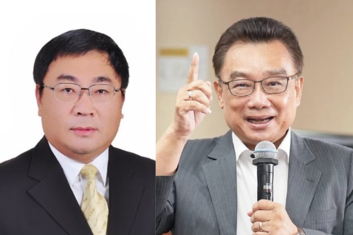 大法官被提名人陳慈陽（左）在接受立委林國成（右）質詢時坦承，他的妻子是民進黨仲裁委員。圖/左取自考試院官網、右取自林國成臉書