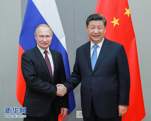 外媒報導，俄羅斯總統普丁將於5月訪問中國，與中國國家主席習近平會談。圖/取自新華社