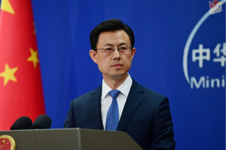 中共外交部發言人郭嘉昆說，希望日本政府能夠傾聽工商界聲音，正視影響中日關係的根本問題。圖／取自中共外交部