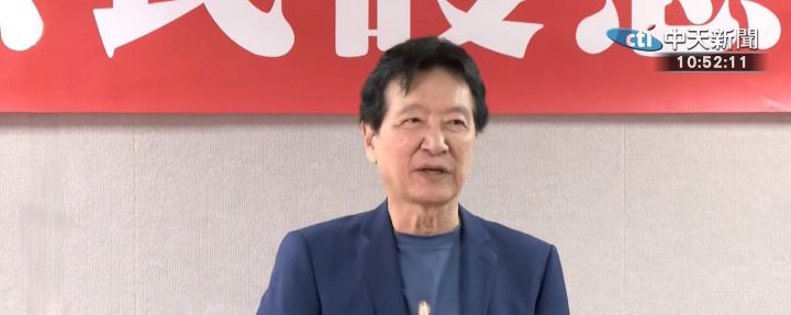 趙少康公開發言。圖/取取自中天新聞網YouTube影片