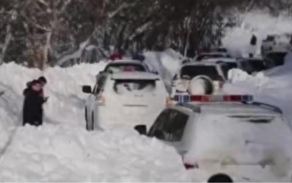 報雪封路，癱瘓當地陸路交通。圖/取自中華網