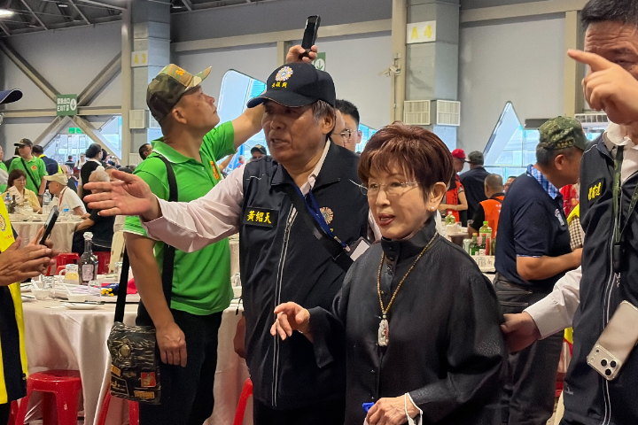 洪秀柱與會出席。她致詞時直言,若台灣希望真正維護和平,就必須銘記歷史、記住真相。圖/記者高陸攝