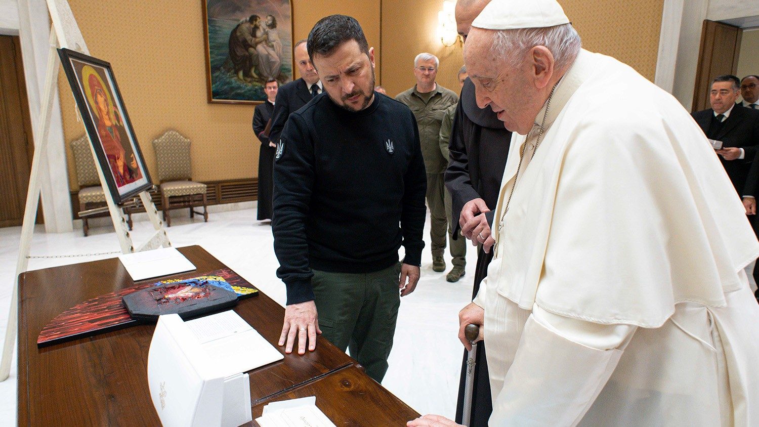 圖為去年澤倫斯基在梵蒂岡會見教宗方濟各。圖/取自Vatican News