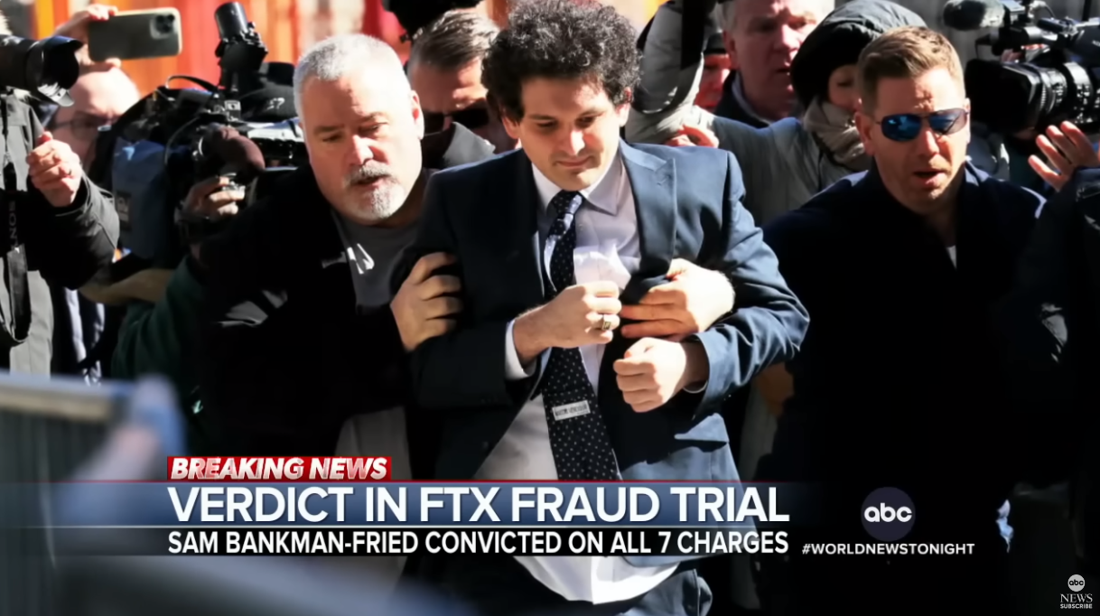 班克曼-佛里特因竊取客戶80億美元，被控犯下7大罪。圖/翻攝自abc YouTube頻道