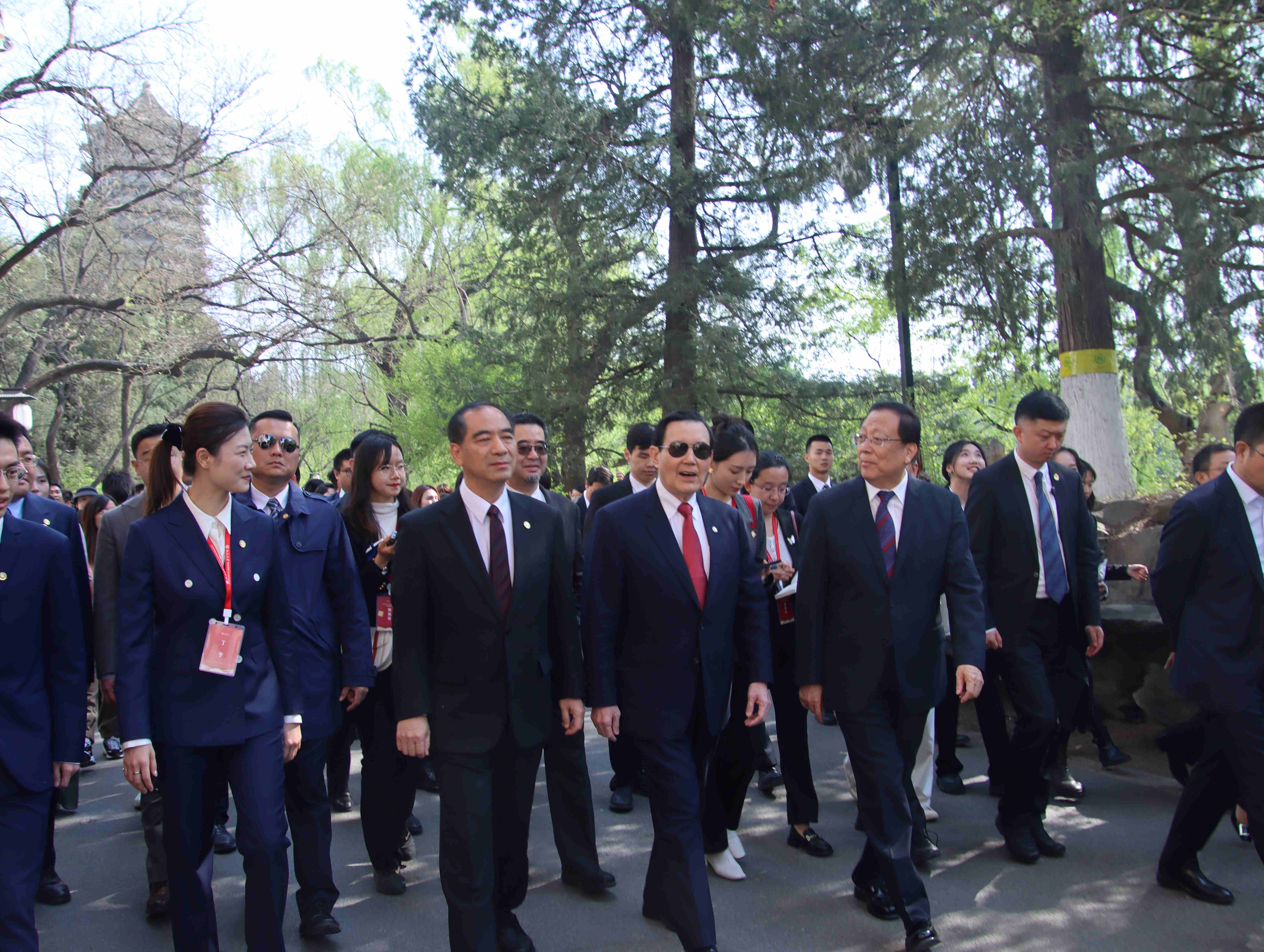 前總統馬英九9日訪問北京大學。圖/馬英九基金會提供