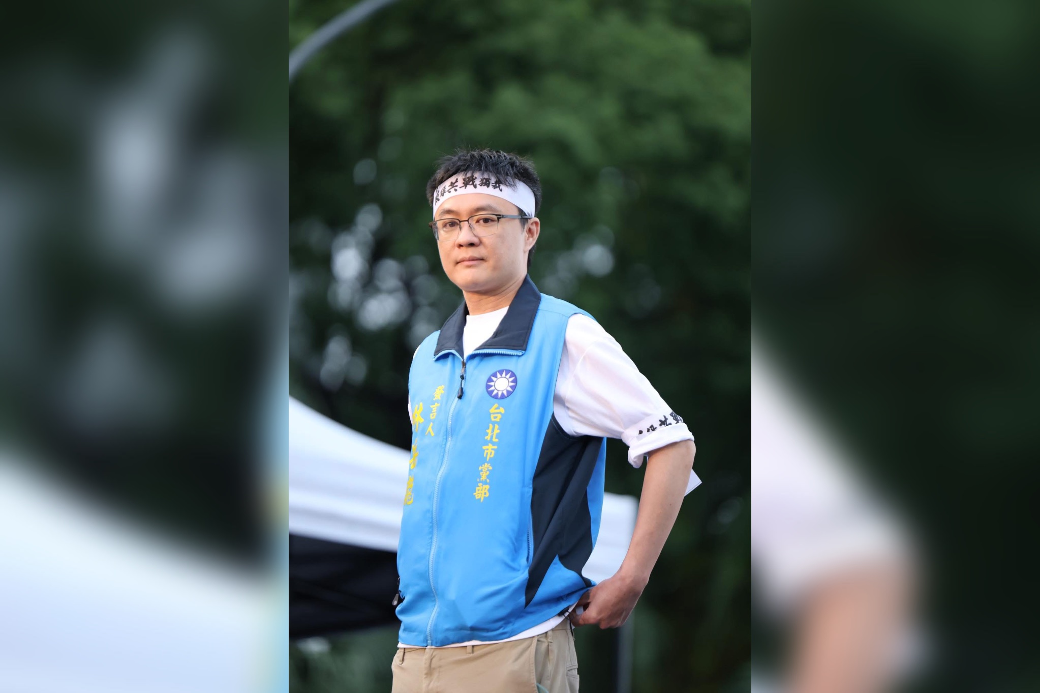 北市議員王欣儀辦公室助理林岳龍捲入共諜案，檢調10日帶他到議員研究室，引發外界關注。圖/取自林岳龍臉書