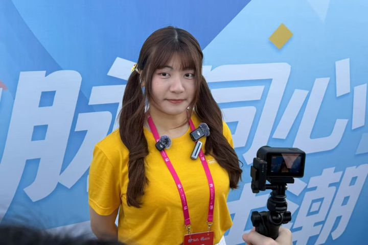 世新大學學子受訪表示，在船政博物館看了船政演繹史劇，兩岸先民奮鬥史讓我淚流滿面。圖/記者張蔭泉攝