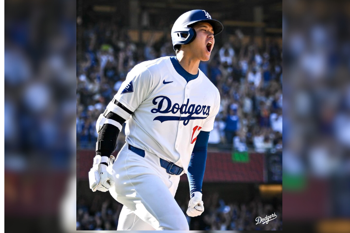 大谷翔平本季累積53轟、55盜，將挑戰55轟、55盜。圖/取自Los Angeles Dodgers臉書