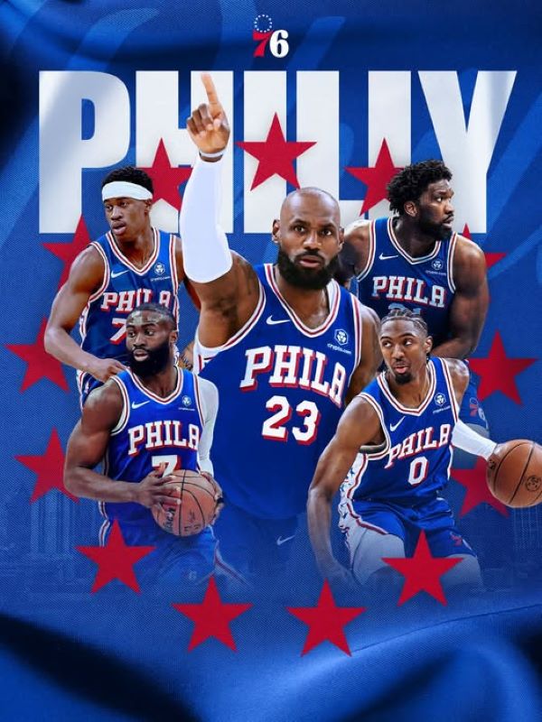 41歲NBA傳奇球星詹姆斯加盟費城76人後，不僅讓球隊戰力瞬間升級，更帶來驚人的市場效益。圖/取自Philadelphia 76ers臉書
