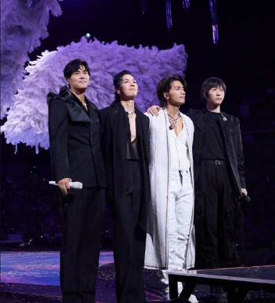 周渝民、吳建豪、言承旭、五月天阿信同聚上海。圖/取自星島日報